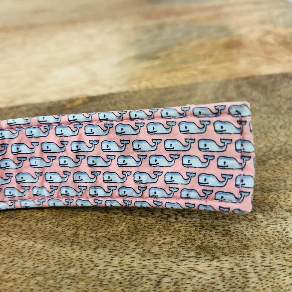 Vineyard Vines Men's Pink Blue Whale Cotton Belt Size Small D-ring 36